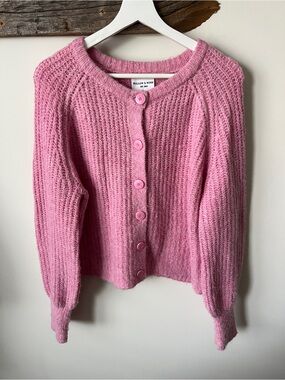 Pink Button Up Cardigan